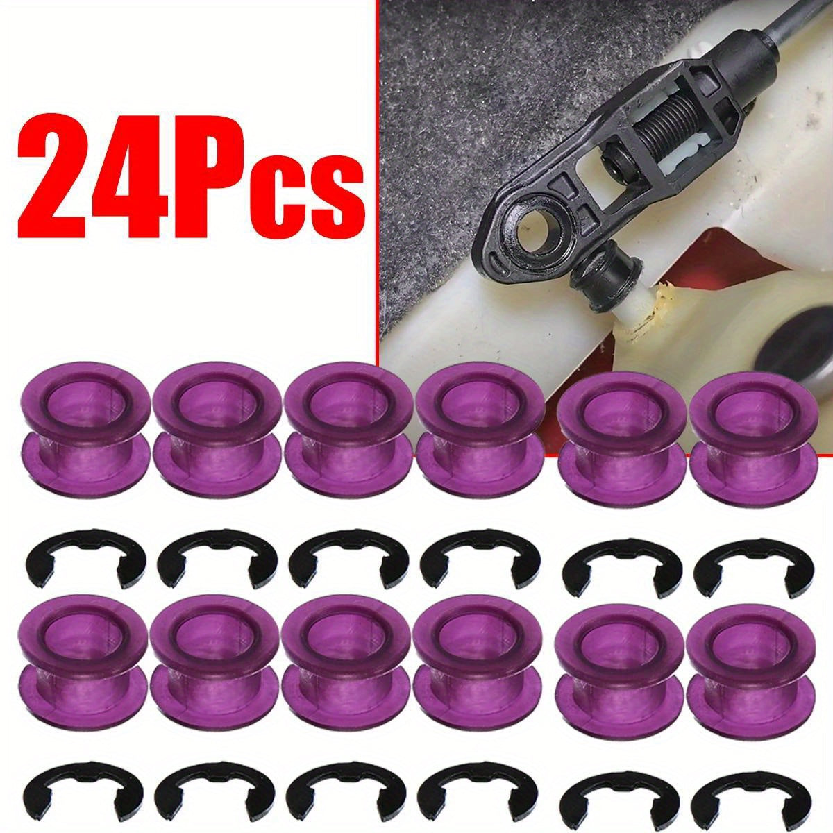 24pcs Shift Shifter Cable Bushing Linkage Ends Grommet Repair Kit