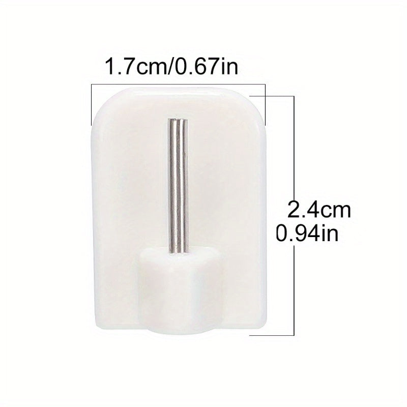 10 Pack Adhesive Hooks for Wall Mounting Durable Plastic Steel Easy Install