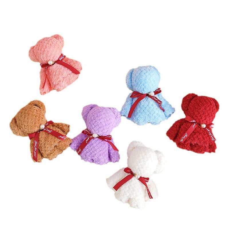 Toalla de terciopelo de coral con forma de oso para regalos y decoración del hogar