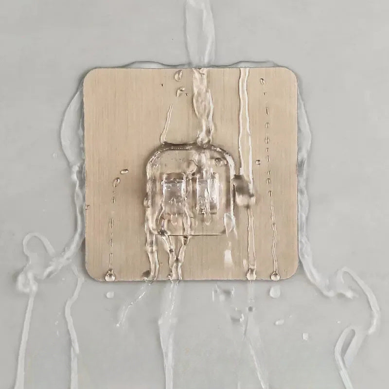 Estante de baño sin taladro con gancho sin marcas y ganchos útiles