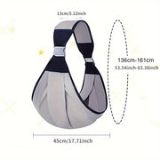 Portable Baby Carrier Sling with Ergonomic Hip Cradle, Breathable, Foldable
