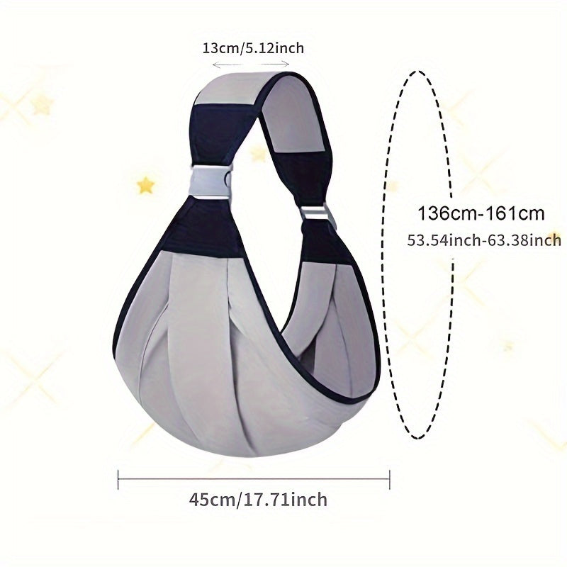 Portable Baby Carrier Sling with Ergonomic Hip Cradle, Breathable, Foldable