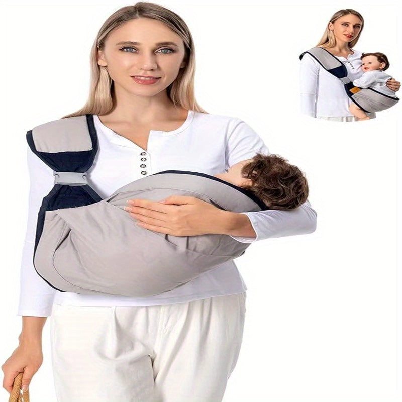 Portable Baby Carrier Sling with Ergonomic Hip Cradle, Breathable, Foldable