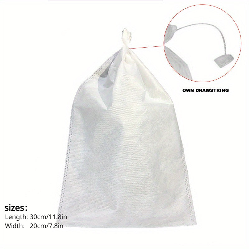 100 White Mesh Fruit Protection Bags for Insect, Rain, Bird Shielding 70 Pack
