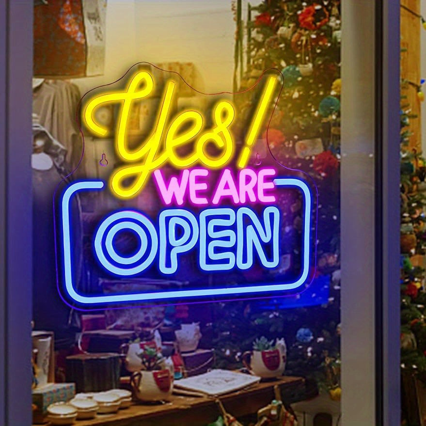 Neon Commercial Sign with Bright LED Light for Walls or Windows USB Powered