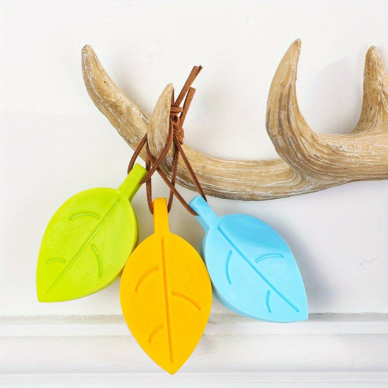 Set of Four Leaf-Shaped Cartoon Door Stoppers for Child Safety in Assorted Colors
