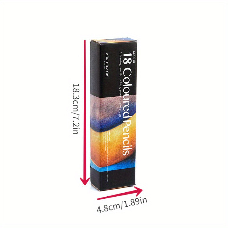 Oil-Based Colored Pencil Set 18 Colors for Kids Age 3+