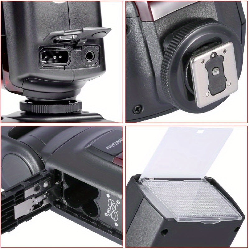 Hot Shoe Mount bilan Kamera Flaşi Speedlite, DSLR kameralar uchun buriladigan ko‘p funksiyali yoritish