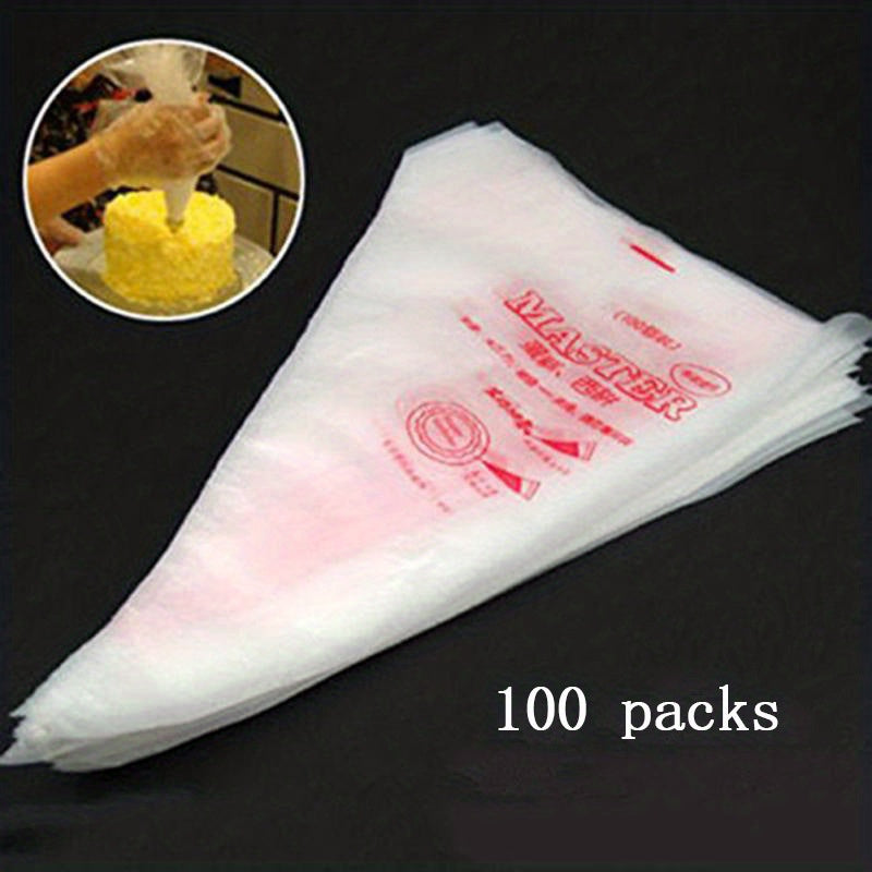 Disposable Pastry Bags 100 Pieces for Desserts Commercial Use