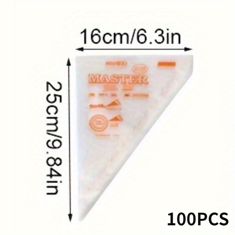 Disposable Pastry Bags 100 Pieces for Desserts Commercial Use