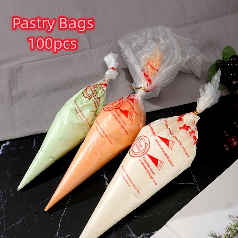 Disposable Pastry Bags 100 Pieces for Desserts Commercial Use