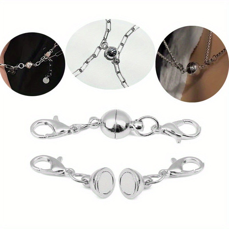 Juego de 10 broches y conectores redondos para joyería para collares y pulseras