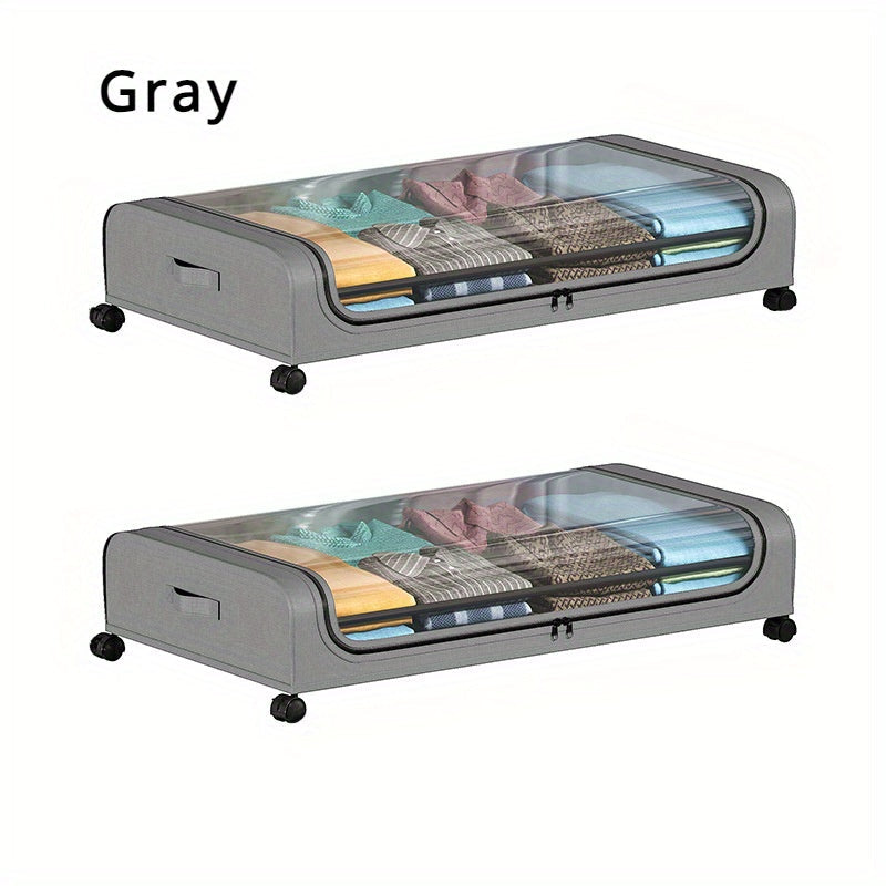 2 ta yotoq osti saqlash sumkalarini oling, ular ko'p kiyimlarni saqlay oladi. Ushbu egiluvchan sumkalar shaffof derazaga, mustahkam tutqichlarga va zipli tashkilotchilarga ega. Ular ajoyib Halloween yoki Rojdestvo sovg'asi bo'ladi.