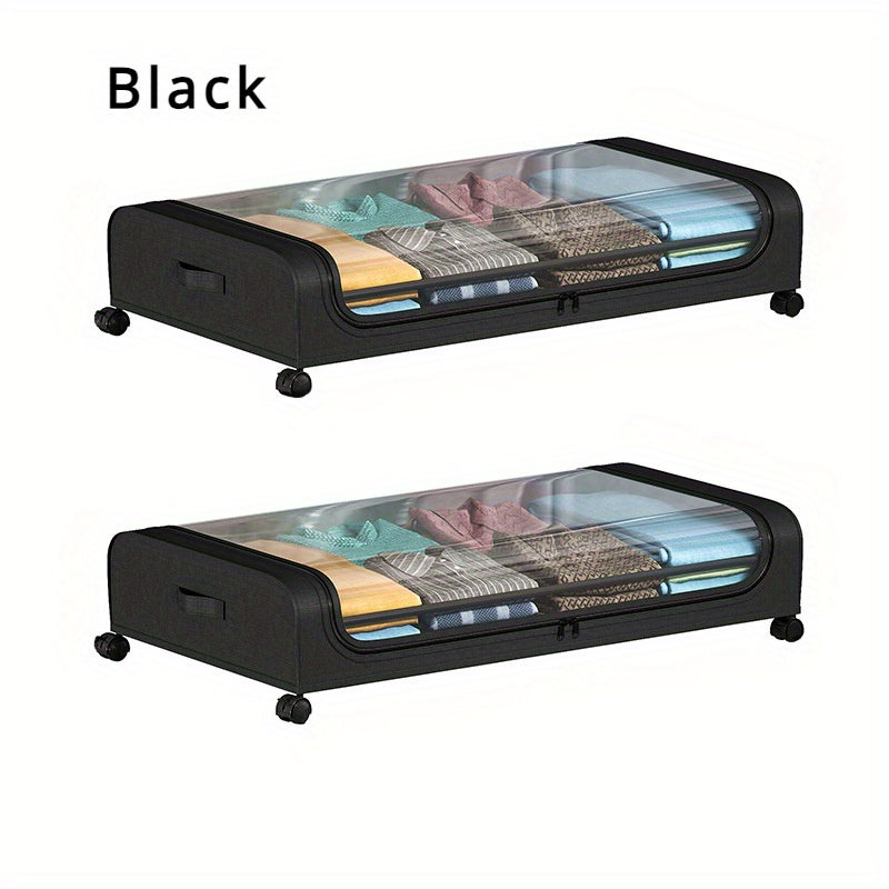 2 ta yotoq osti saqlash sumkalarini oling, ular ko'p kiyimlarni saqlay oladi. Ushbu egiluvchan sumkalar shaffof derazaga, mustahkam tutqichlarga va zipli tashkilotchilarga ega. Ular ajoyib Halloween yoki Rojdestvo sovg'asi bo'ladi.