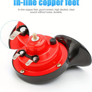 2PCS Super Loud 12V Electric Train Horns for Cars Trucks Boats Red