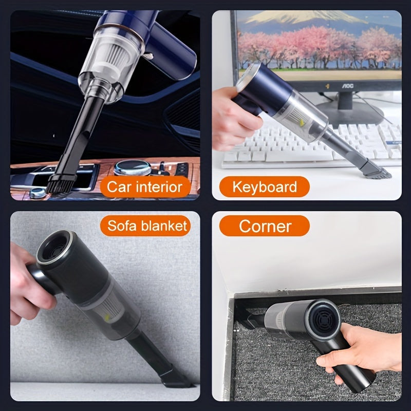 Cordless Handheld Car Vacuum Cleaner 2-in-1 Suction Blower with Charging Base