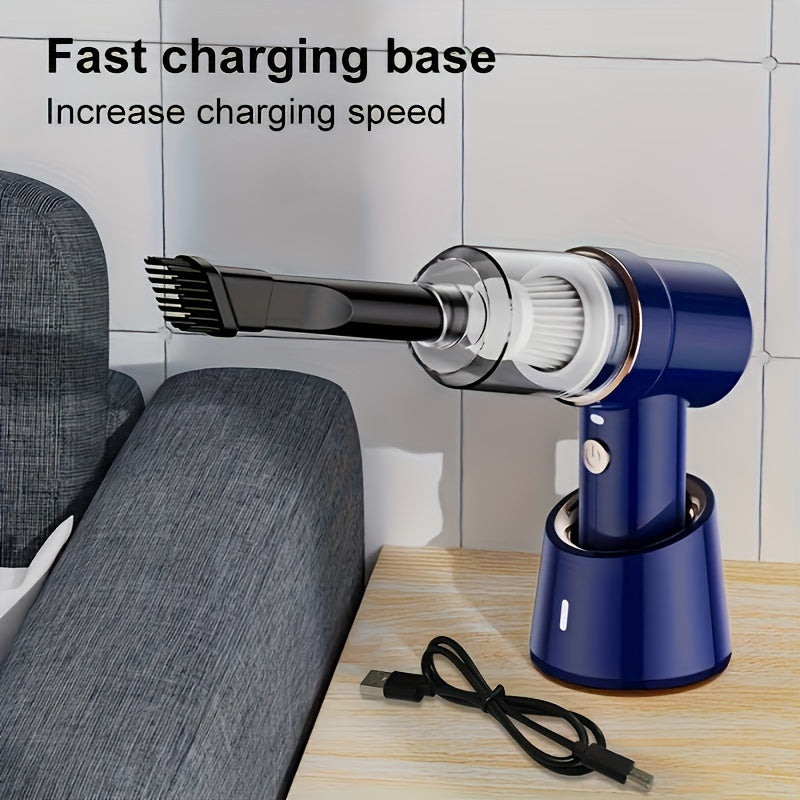 Cordless Handheld Car Vacuum Cleaner 2-in-1 Suction Blower with Charging Base