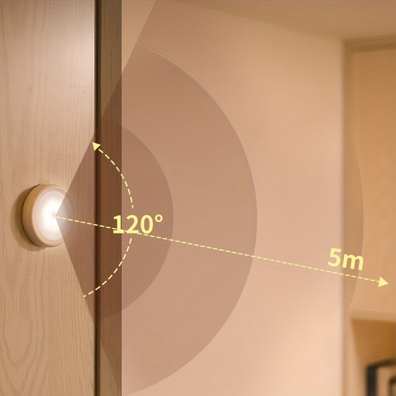 3-Pack Wireless Battery-Operated LED Motion Sensor Lights for Indoor Use