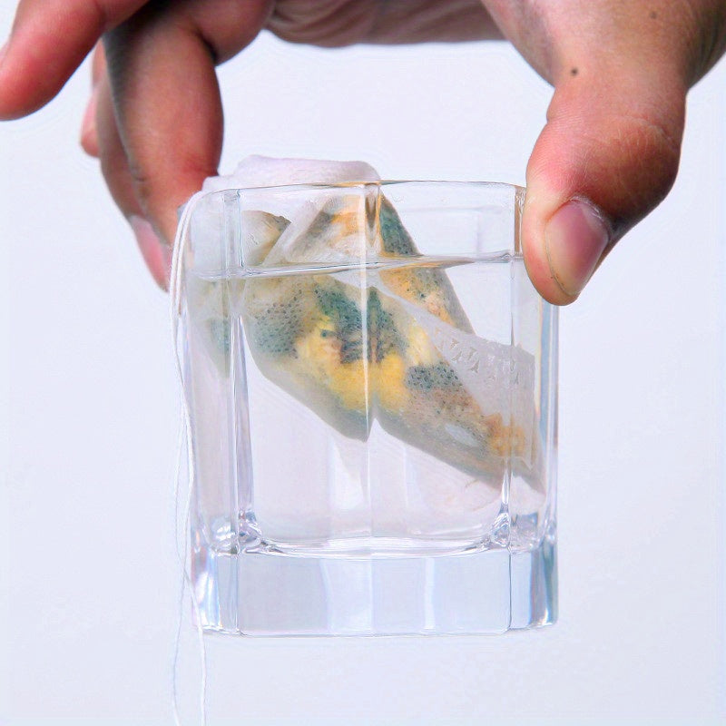 Paquete de 100 bolsas de té desechables con cuerda, tela no tejida de grado alimentario