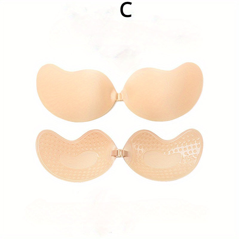 Self-Adhesive Strapless Push-Up Bra and Nipple Covers for Women