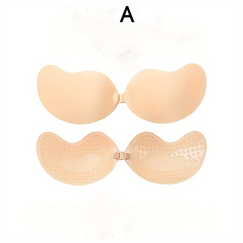 Self-Adhesive Strapless Push-Up Bra and Nipple Covers for Women