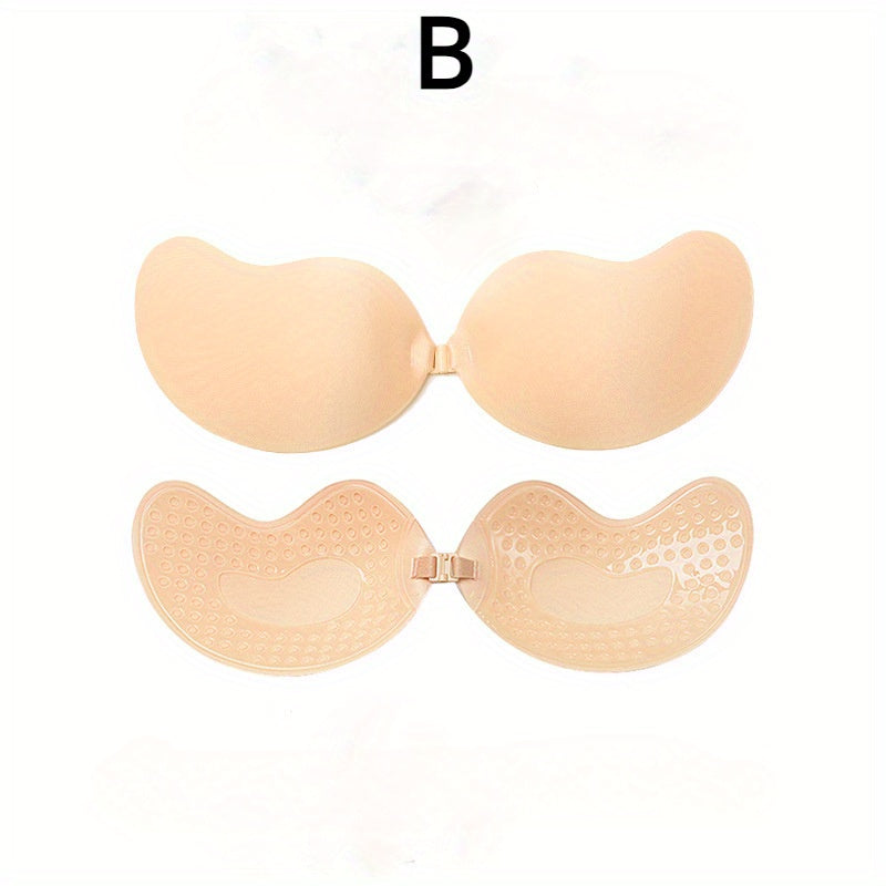 Self-Adhesive Strapless Push-Up Bra and Nipple Covers for Women