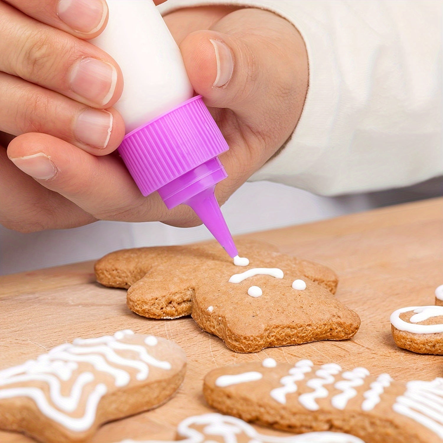 Set of 6 Food Coloring Squeeze Writer Bottles for Cookie Decorating