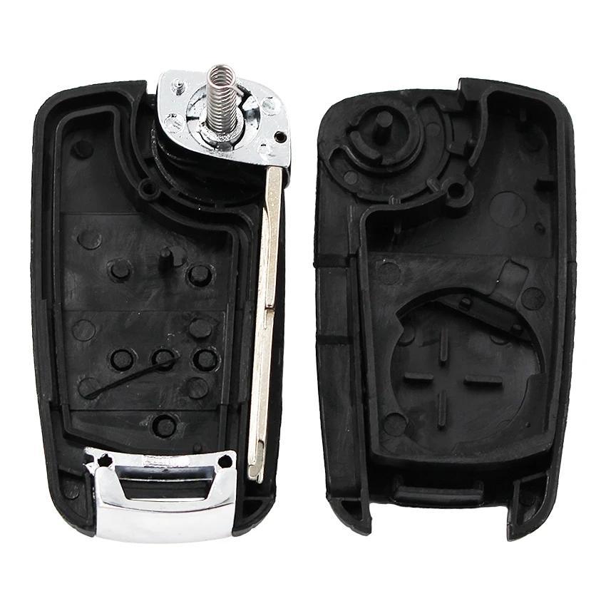 Universal 3-Button Flip Key Fob Case ABS Material Replacement for Car