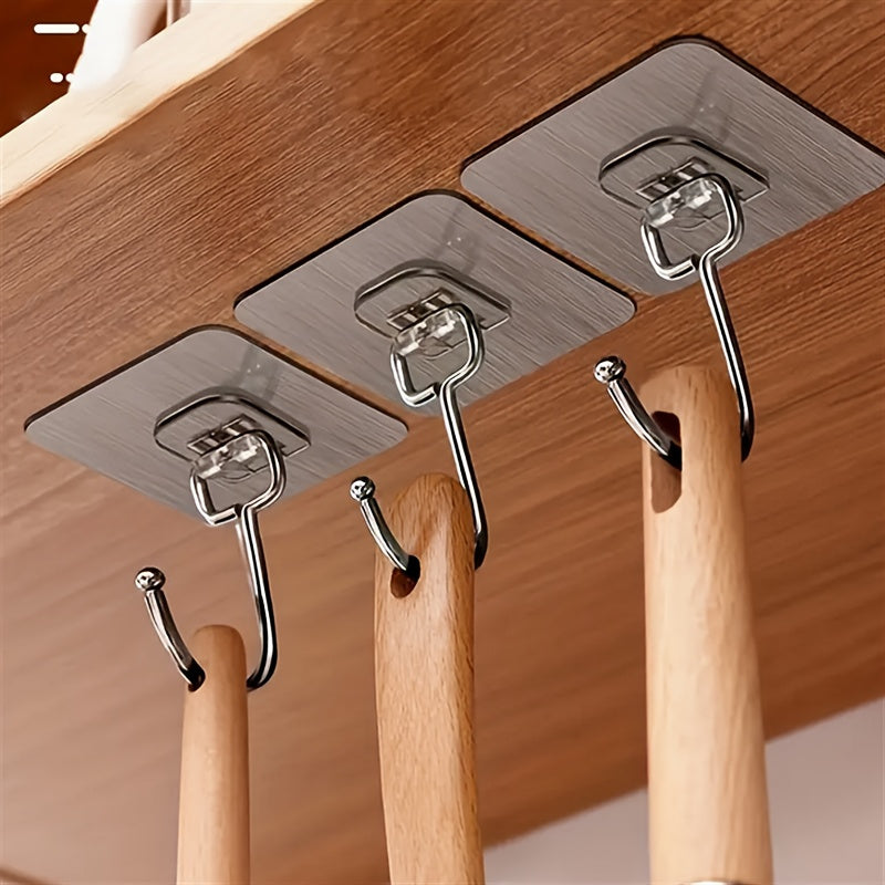 Paquete de 5 o 10 ganchos adhesivos para paredes para baño, cocina, habitación, colgar