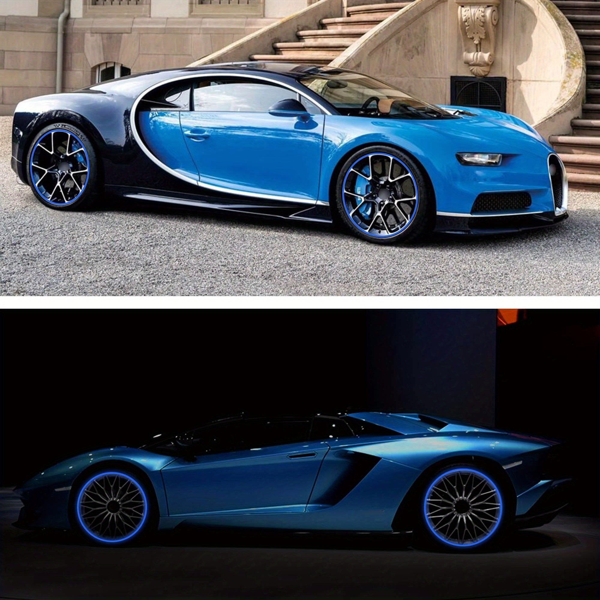 Universal Car Wheel Tire Stickers Reflective Rim Tape Motorcycle Decals