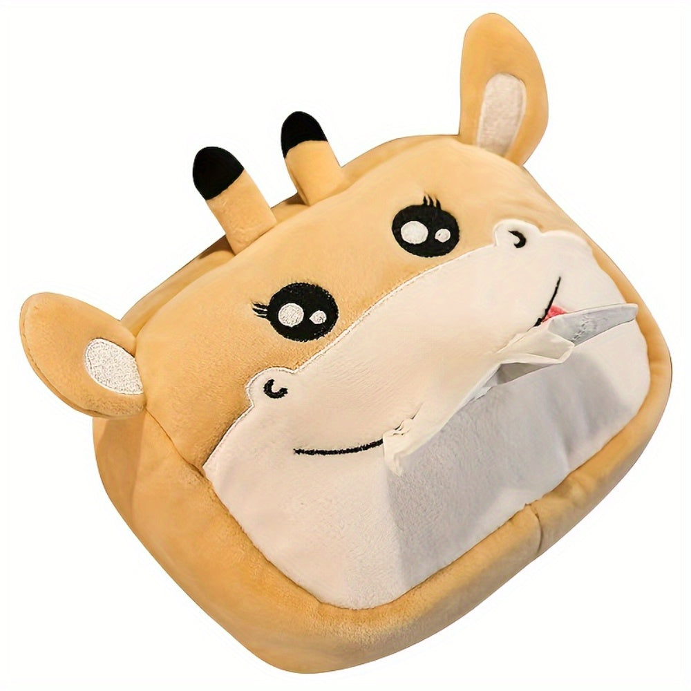 Ayollar uchun mo'ljallangan yumshoq hayvonli avtomobil tishli quti tutgichi, portativ, chiroyli avtomobil aksessuarlari