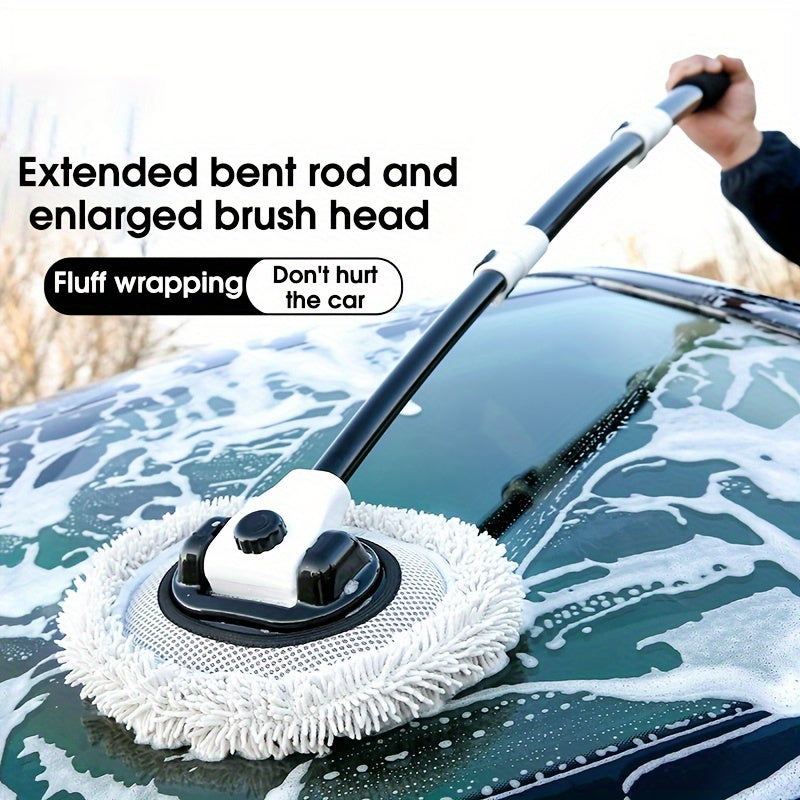 Car Wash Chenille Mop with Soft Plush Brush for Car Cleaning and Maintenance