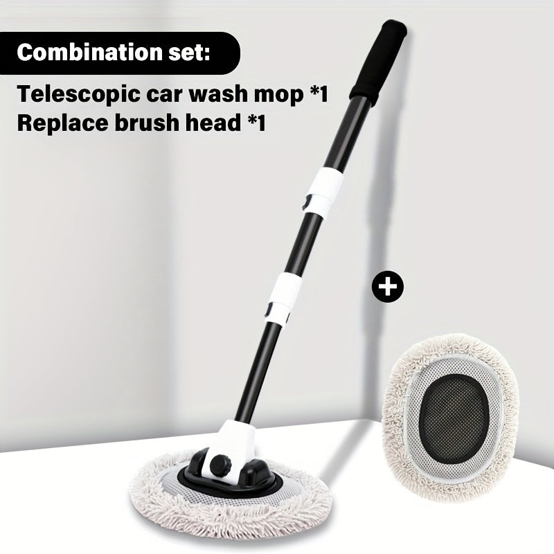 Car Wash Chenille Mop with Soft Plush Brush for Car Cleaning and Maintenance