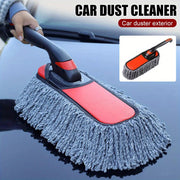 Extendable Car Duster with Plush Non-Scratch Brush for Gentle Dusting at Home and Car