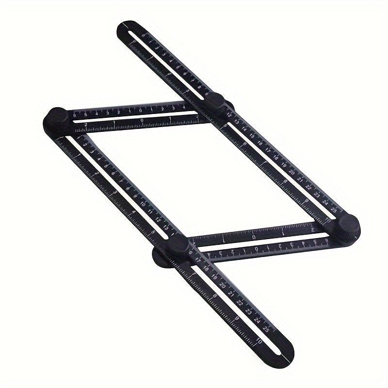 4-in-1 Folding Ruler Plastic Measuring Angle, Inches & Centimeters
