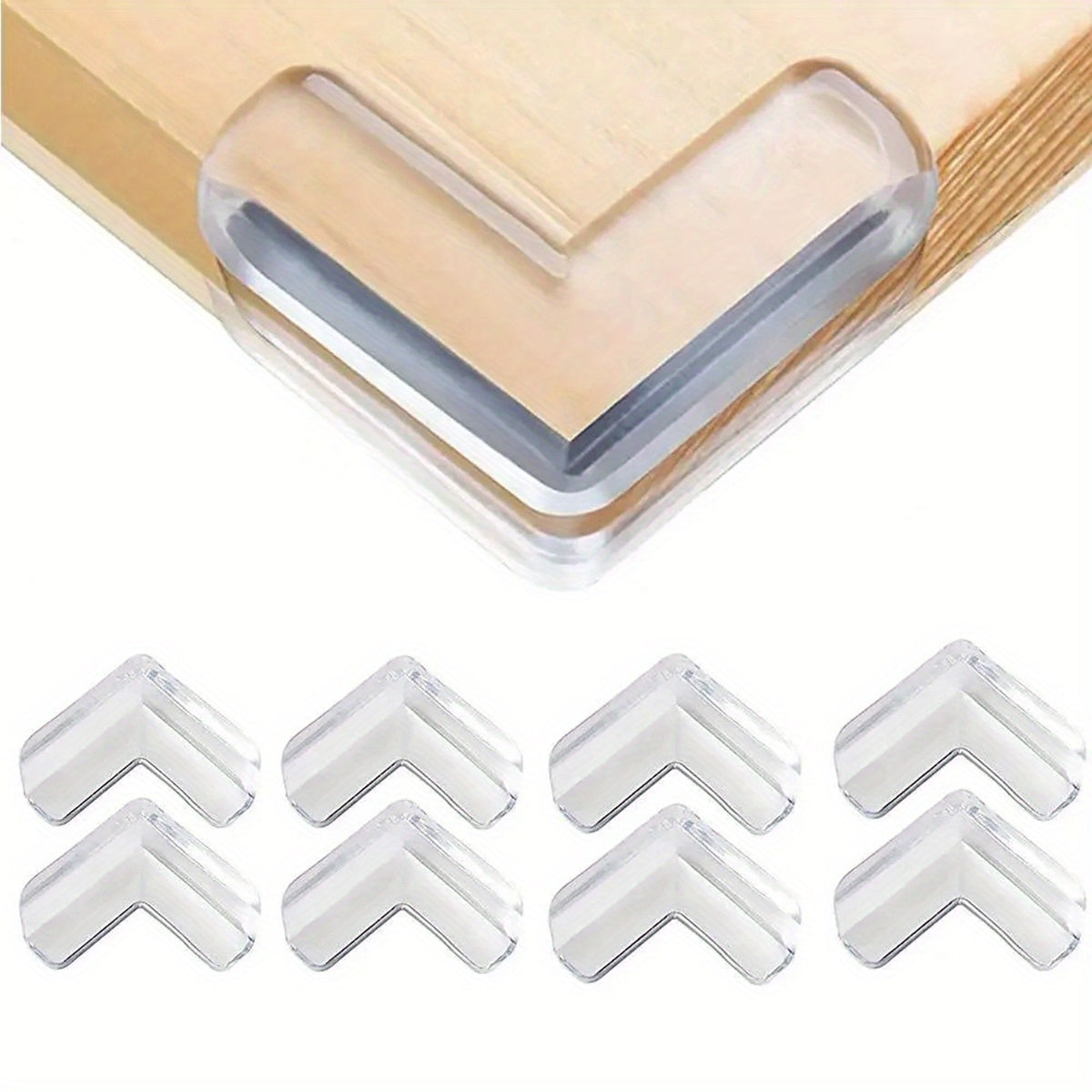 10 Pieces Transparent Corner Protectors for Furniture Cabinets Glass Tables