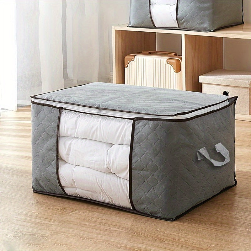 Foldable Clothes Storage Organizer with Clear Window and Zippered Closure