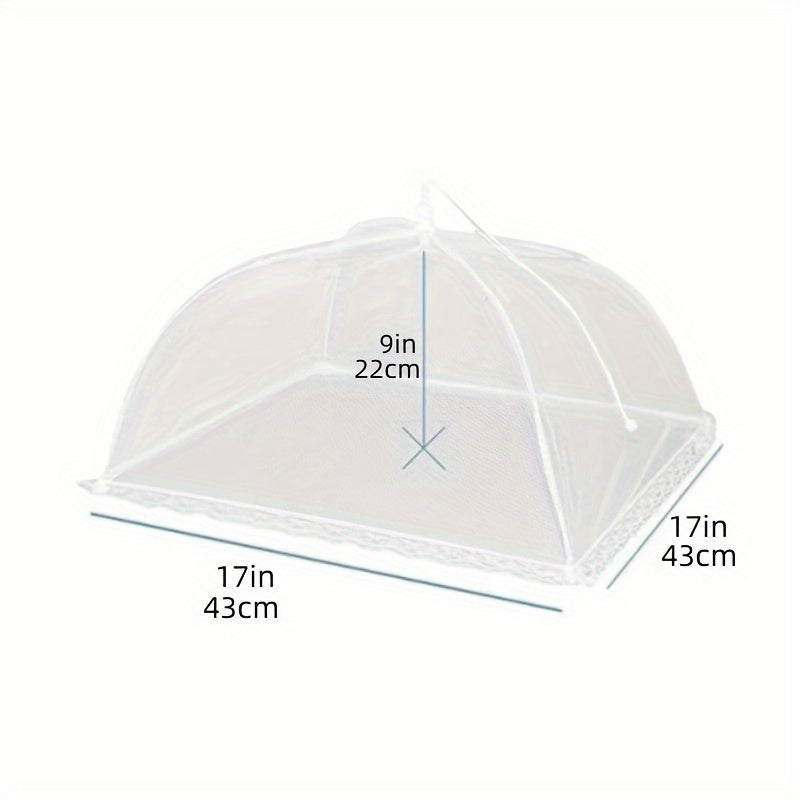 White Foldable Large Food Covers for Restaurants and Food Trucks Dust-Proof Picnic Net Food Covers