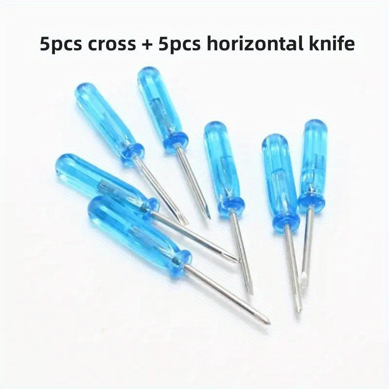 10PCS Blue Mini Screwdriver Set Small Repair Tools for Electronics and Crafts