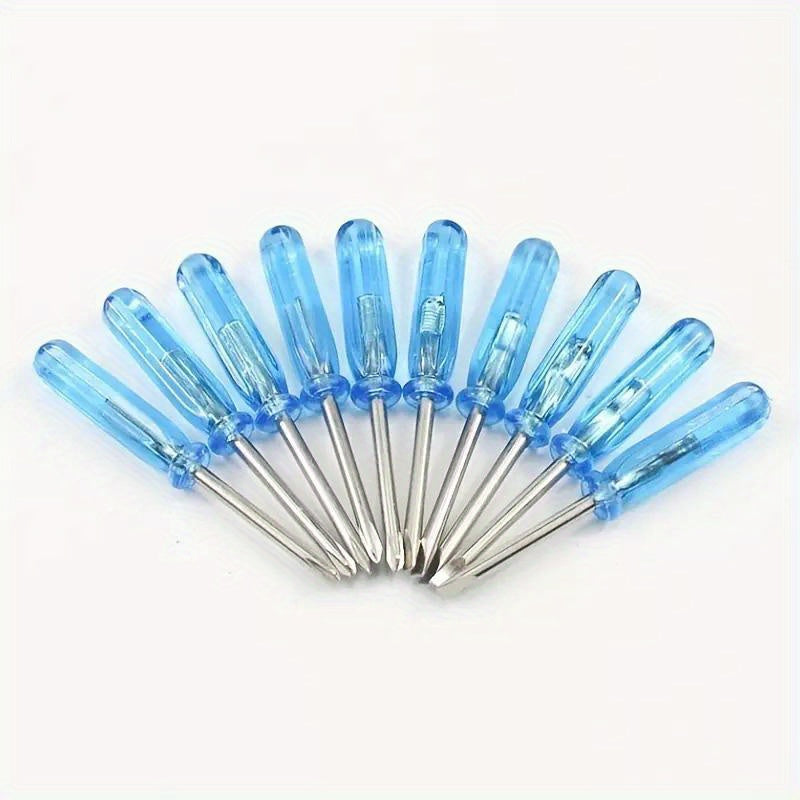 10PCS Blue Mini Screwdriver Set Small Repair Tools for Electronics and Crafts