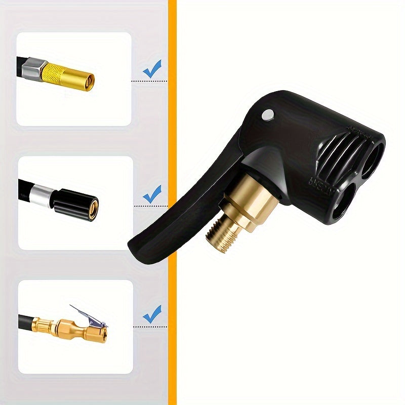 Universal Inflation Chuck 2-in-1 Tire Nozzle Pump Accessories for Car Motorcycle