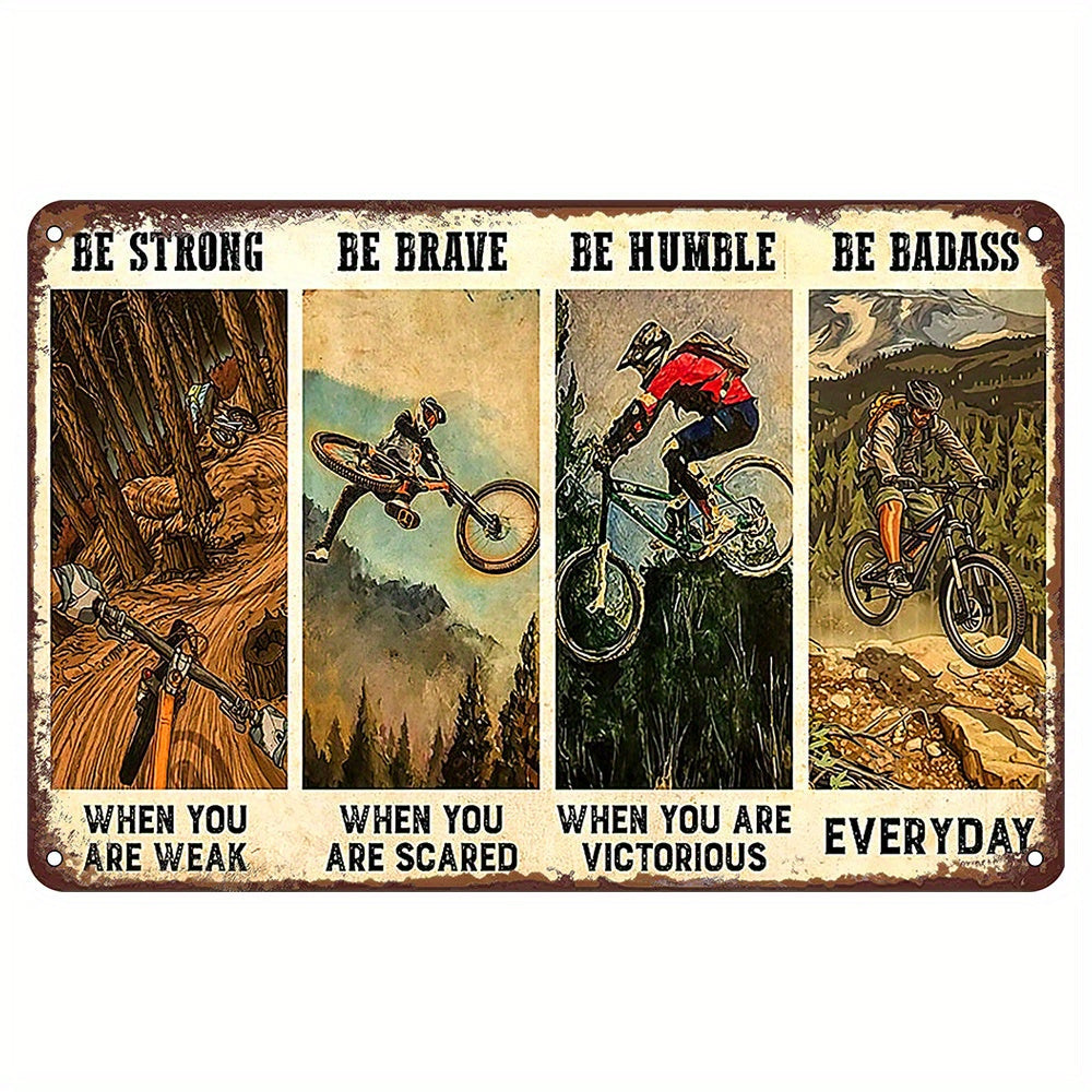 Metal Tin Sign for Mountain Biking Enthusiasts Wall Art Gift Home Bar Cafe Garage Kitchen