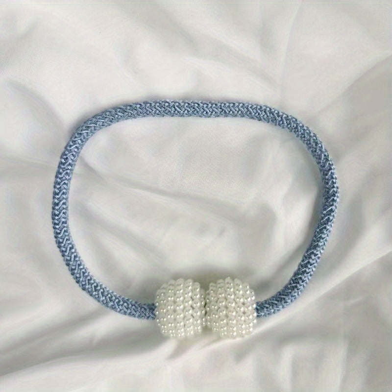 Set of 2 Magnetic Curtain Tiebacks Heavy Duty Rope Clips for Living Room and Office