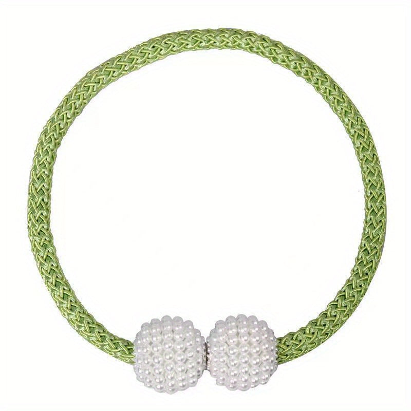 Set of 2 Magnetic Curtain Tiebacks Heavy Duty Rope Clips for Living Room and Office