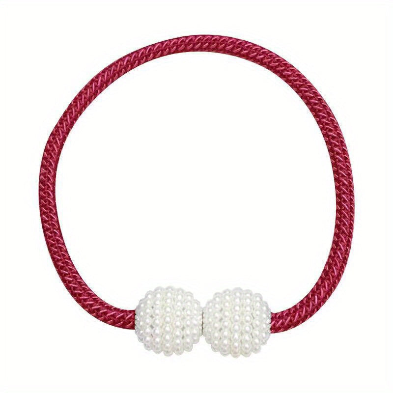 Set of 2 Magnetic Curtain Tiebacks Heavy Duty Rope Clips for Living Room and Office