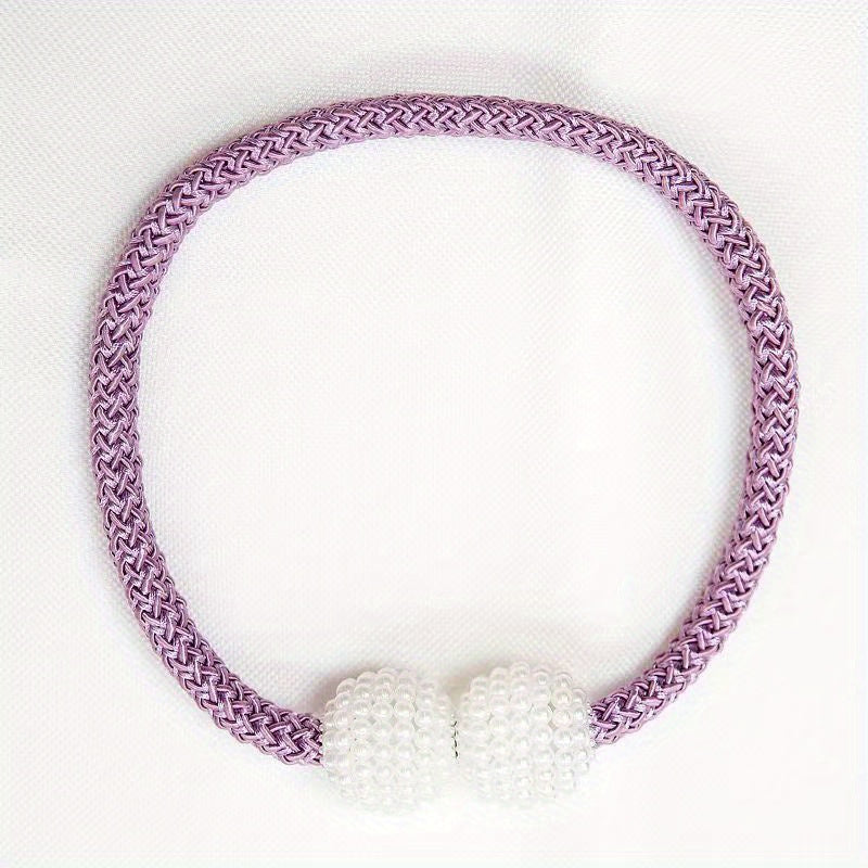 Set of 2 Magnetic Curtain Tiebacks Heavy Duty Rope Clips for Living Room and Office