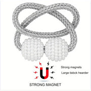 Set of 2 Magnetic Curtain Tiebacks Heavy Duty Rope Clips for Living Room and Office