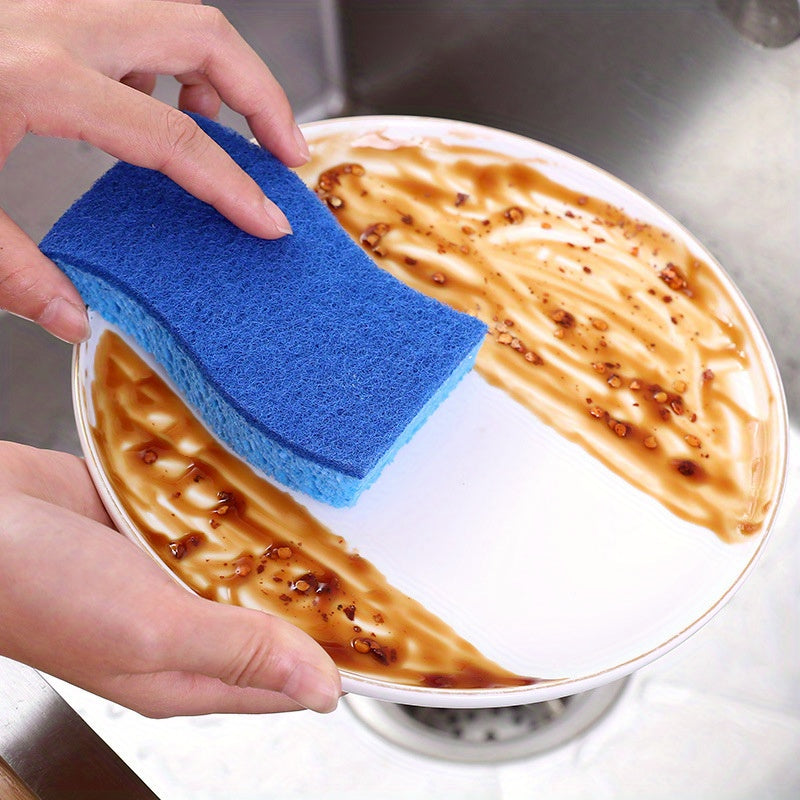 5-Piece Double-Sided Cleaning Sponge Set for Dishwashing and Kitchen Wiping