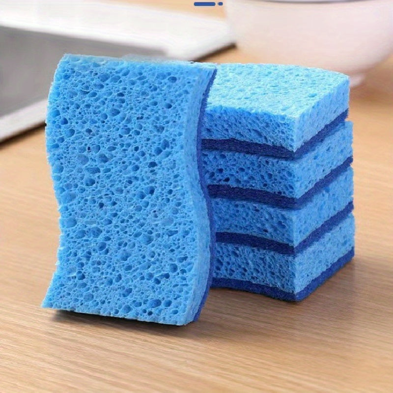 5-Piece Double-Sided Cleaning Sponge Set for Dishwashing and Kitchen Wiping