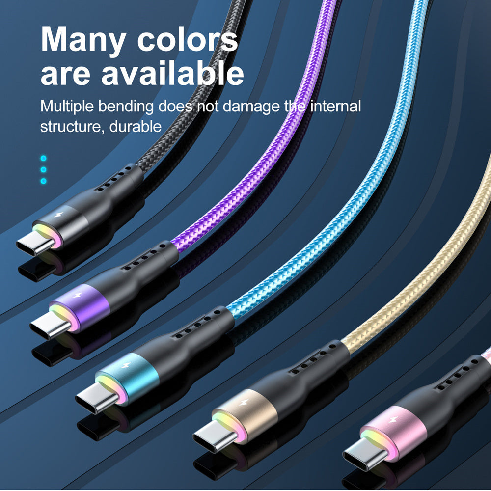 USB-C Charging Cable for Smartphones Fast Data Transfer Nylon 1m 2m 3m